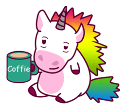 Unicorn Cartoon Fantasy Rainbow Set sticker #8961253