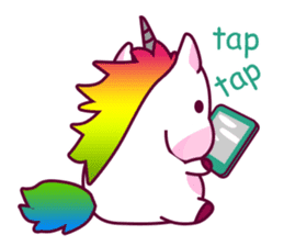 Unicorn Cartoon Fantasy Rainbow Set sticker #8961254