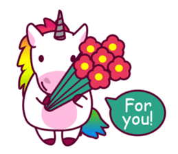 Unicorn Cartoon Fantasy Rainbow Set sticker #8961257