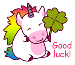 Unicorn Cartoon Fantasy Rainbow Set sticker #8961258