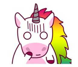 Unicorn Cartoon Fantasy Rainbow Set sticker #8961259