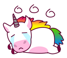 Unicorn Cartoon Fantasy Rainbow Set sticker #8961263
