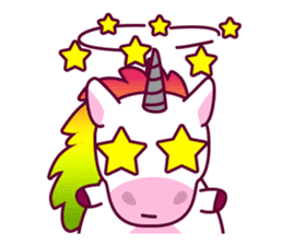 Unicorn Cartoon Fantasy Rainbow Set sticker #8961267
