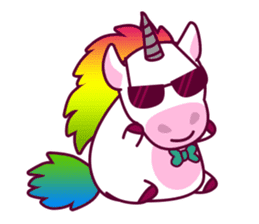 Unicorn Cartoon Fantasy Rainbow Set sticker #8961268