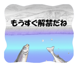 Smelt ice fishing sticker #8961919
