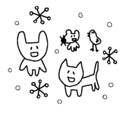 yuruyuru-animals in winter sticker #8962115