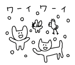 yuruyuru-animals in winter sticker #8962116