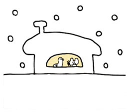 yuruyuru-animals in winter sticker #8962117