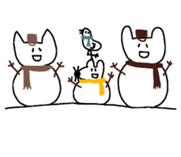 yuruyuru-animals in winter sticker #8962118
