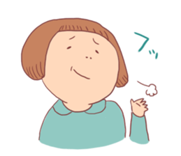 Bobbed girl (with old man) sticker #8962273