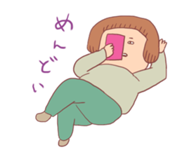 Bobbed girl (with old man) sticker #8962289