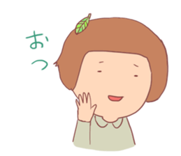 Bobbed girl (with old man) sticker #8962291