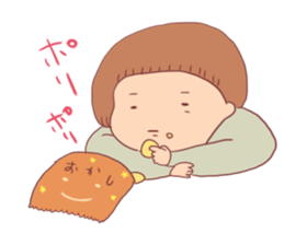 Bobbed girl (with old man) sticker #8962303