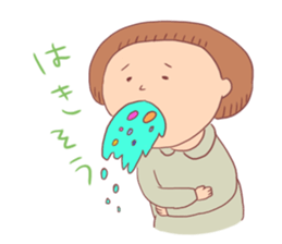 Bobbed girl (with old man) sticker #8962306