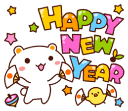 TAMACHAN THE SHIROKUMANEKO (NEW YEAR'S) sticker #8962473