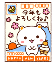 TAMACHAN THE SHIROKUMANEKO (NEW YEAR'S) sticker #8962484