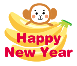 Have a happy new year! Sticker of Monkey sticker #8963431