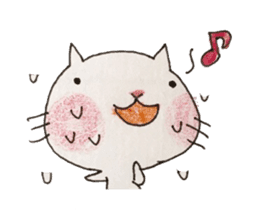 Handwriting cat_ sticker #8963666