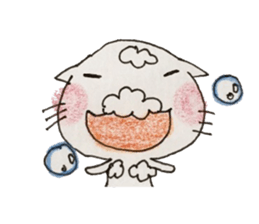 Handwriting cat_ sticker #8963671