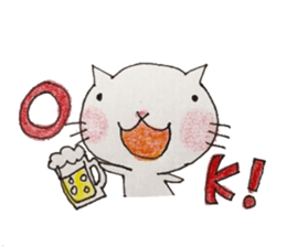 Handwriting cat_ sticker #8963677