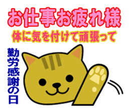 Cat with Happy Day's and Congratulations sticker #8964489