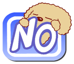 Toy poodle / apricot sticker #8966299