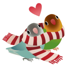 Love Birds Winter Version sticker #8966616