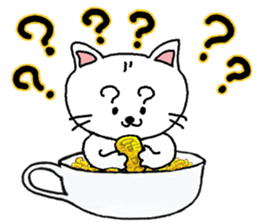 cat's cafe latte sticker #8966730