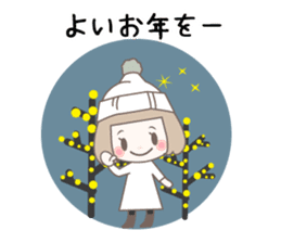 Yurufuwa girly stickers winter sticker #8966740