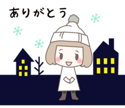 Yurufuwa girly stickers winter sticker #8966760