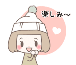 Yurufuwa girly stickers winter sticker #8966761
