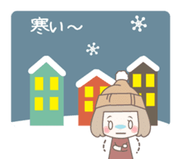 Yurufuwa girly stickers winter sticker #8966764