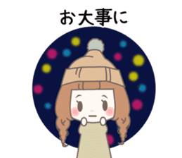 Yurufuwa girly stickers winter sticker #8966767