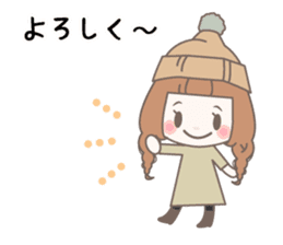 Yurufuwa girly stickers winter sticker #8966768
