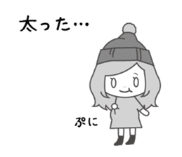 Yurufuwa girly stickers winter sticker #8966771