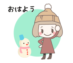 Yurufuwa girly stickers winter sticker #8966772