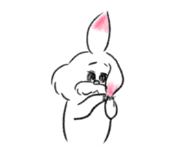 fluffy pink bunny sticker #8967217