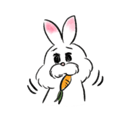 fluffy pink bunny sticker #8967218