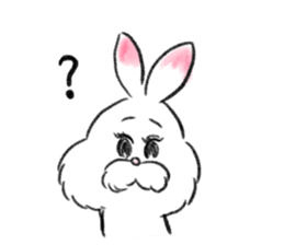 fluffy pink bunny sticker #8967222