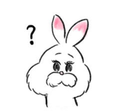 fluffy pink bunny sticker #8967222