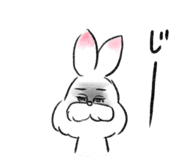 fluffy pink bunny sticker #8967227