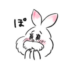 fluffy pink bunny sticker #8967230