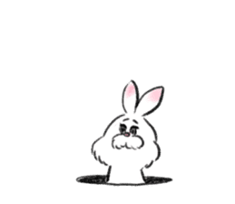 fluffy pink bunny sticker #8967233