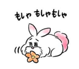 fluffy pink bunny sticker #8967234