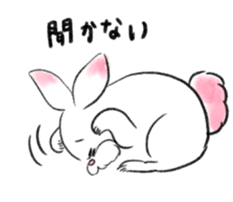 fluffy pink bunny sticker #8967238