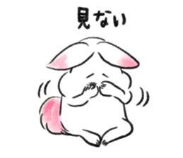 fluffy pink bunny sticker #8967239