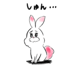 fluffy pink bunny sticker #8967244