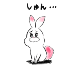 fluffy pink bunny sticker #8967244