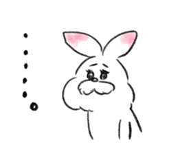 fluffy pink bunny sticker #8967246