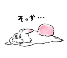 fluffy pink bunny sticker #8967247